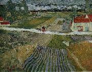 Landscape with a Carriage and a Train Vincent Van Gogh